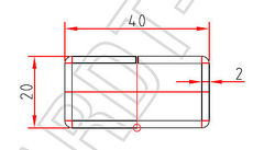 Усилитель труба-квадрат 40 х 20 х 2,0 mm