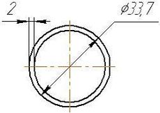 Усилитель эркера труба круглая D 33.7 X 2.0 mm