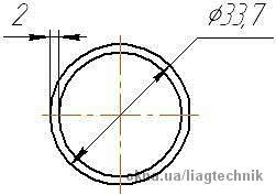 Усилитель эркера труба круглая D 33.7 X 2.0 mm