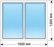 Двустворчатое глухое окно от 564 грн.