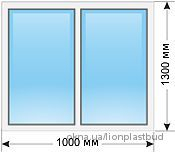 Двустворчатое глухое окно от 564 грн.