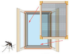 Установка противомоскитной сетки