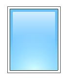 Одночастное глухое окно 900х1350 двухкамерный с энерго Rehau Euro 70