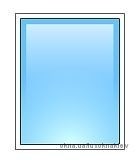 Одностворчатое глухое окно 900х1350 Rehau Brilliant