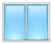 Двустворчатое глухое окно 700х1300 двухкамерный Salamander Streamline