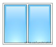 Двустворчатое глухое окно 900х1350 Rehau Euro-Design 60