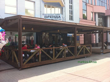 Літній майданчик з дерева, ціна за 1 кв. м.