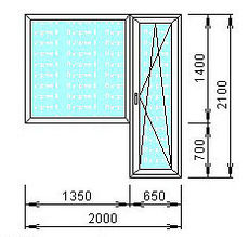Балконный блок, Rehau Euro 70, фурнитура Vorne
