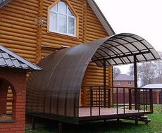 Козырьки навесы входные группы сварные и из поликарбоната