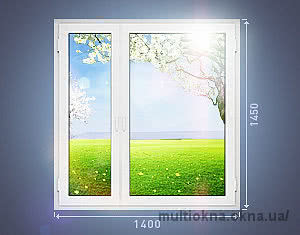 Окно двухстворчастое. Профиль Imperial.