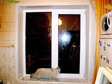 Окно двустворчастое, профиль REHAU 70.