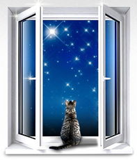 Окно трехстворчастое с двумя открываниями, в профильной системе Rehau