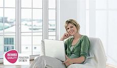 Купить пластиковые окна Rehau в Киеве. Окна с фурнитурой МАСО - двустворчатые, одна половина поворотно-откидная, 1,40х1,5 м