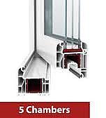 Двойное металлопластиковое окно для гостиной из профиля WDS 505 с фурнитурой МАСО с однокамерным стеклопакетом 24 мм. Геометрия окна: ширина 1,1 м, высота 1,25 м.