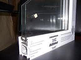 Окно деленное пополам с поворотно-откидной и глухой створками из профиля ALMplast (Украина) 1100х1100 (МАСО, 1-кам. стеклопакет) в квартиру.