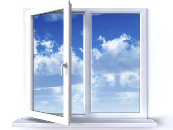 Двухчастное окно из профиля Rehau E 70 с фурнитурой МАСО. 900Х1150