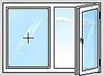 Двухчастное окно Almplast Maco (4-10-4-10-4)