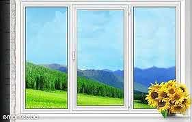 Окно в комнату с двумя открываниями, профиль Rehau E60, фурнитура Vorne стеклопакет двухкамерный с энергосбережением