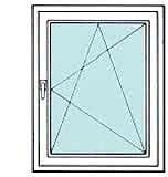Окно с одной створкой, профиль Almplast, фурнитура Vorne стеклопакет двухкамерный с энергосбережением