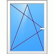 Окно с одной створкой, профиль Aluplast 4000, фурнитура Siegenia стеклопакет двухкамерный