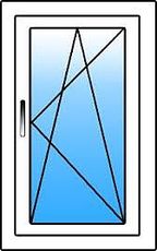 Окно с одной створкой, профиль Rehau e70, фурнитура Масо стеклопакет однокамерный энергосберегающий