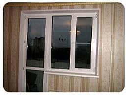 Балконный блок, профиль Almplst, фурнитура Vorne стеклопакет двухкамерный