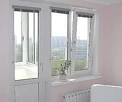 Балконный блок в квартиру, профиль Rehau e60, фурнитура Масо, стеклопакет двухкамерный