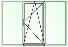 Трехстворчатое окно с внутренней ламинацией, профиль WDS 505 фурнитура Масо, стеклопакет двухкамерный с энергосбережением.