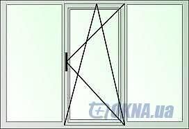 Качественное металлопластиковое окно в помещение, профиль Rehau e 60, фурнитура Масо, стеклопакет двухкамерный