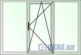 Качественное металлопластиковое окно в помещение, профиль Fenster, фурнитура Siegenia, стеклопакет двухкамерный