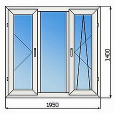 Окно WDS трехчастное поворотное премиум-класса с пленочной ламинацией по заманчивой цене