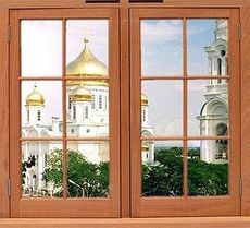 Окно профильной системы Рехау двухчастное комнатное с фурнитурой Сиегения, размер - 1,7 х 1,3 м