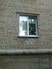 ПВХ окно Фенстер со звукоизолирующим однокамерным стеклопакетом ПВХ в среднем ценовом секторе, размер окна: 1,3 х 0,8 м