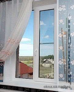 Пластиковое окно Fenster поворотно-откидное для частного дома с фурнитурой Vorne по оптовой цене