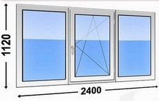 Окно пластиковое Internova поворотно-откидное с фурнитурой МАСО