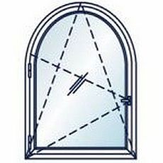 ПВХ окно Фенстер одностворчатое для кухни с фурнитурой производства Vorne