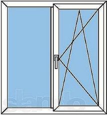 Окно ALMplast поворотное для частного дома с фурнитурой Сиегения, размер окна 1,1 х 0,7 м