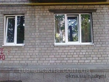 Окно Fenster трехчастное, с ламинацией