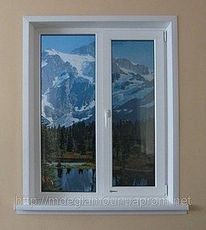 Пластиковое окно Internova двухстворчатое, фурнитура компании Масо - недорого, размер 0,7 х 1,0 м