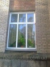 Окно пластиковое Salamander трехстворчатое, для гостиной