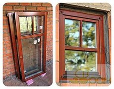 Окно поворотное сосна 1300*1400, с-п 4-16-4, фурнитура Масо