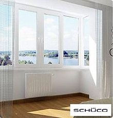 Металлопластиковое окно Schuco 3 камеры