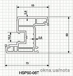 Створка HSP60-08T T2
