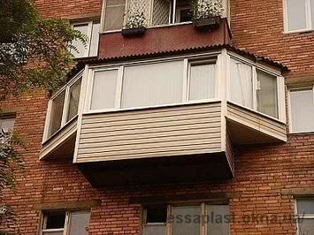 Вынос П-образного балкона по типу 
