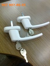Ручка оконная с замком, Ручка оконная с ключем, Детский замок на окна.