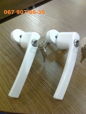 Оконная ручка с ключом (антидетка), Ручка-Антидетка, Детский замок на окно.