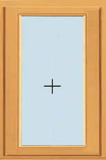 Одностворчатое, глухое деревянное окно.