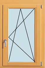 Одностворчатое, поворотно-откидное окно