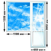 Балконный Блок с глухим окном Veka AD 70.