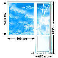 Балконный блок с глухим окном Openteck (Украина).